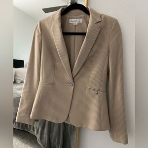 Tahari ASL Pinstriped Women’s Blazer in Beige